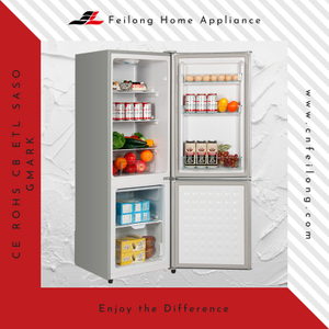 Adjustable Level Wheel Double Door Compact Refrigerators BCD-166W