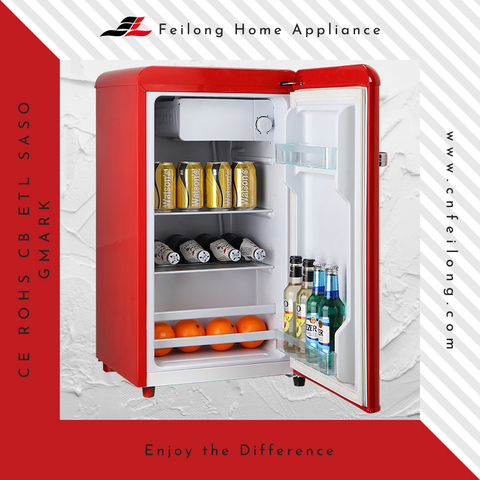 Red Cheap Dorm Subzero Retro Mini Frigerator BC-55R